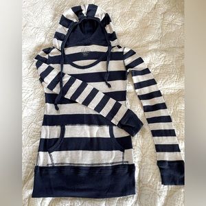 SO Striped Long Sleeve Hooded Top